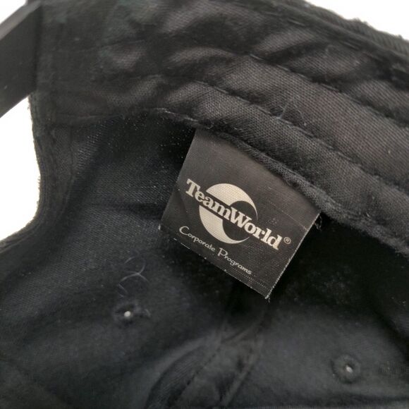 Teamworld Men's Snapback Hat Black Embroidered Dish Wineglass Logo - Picture 7 of 8